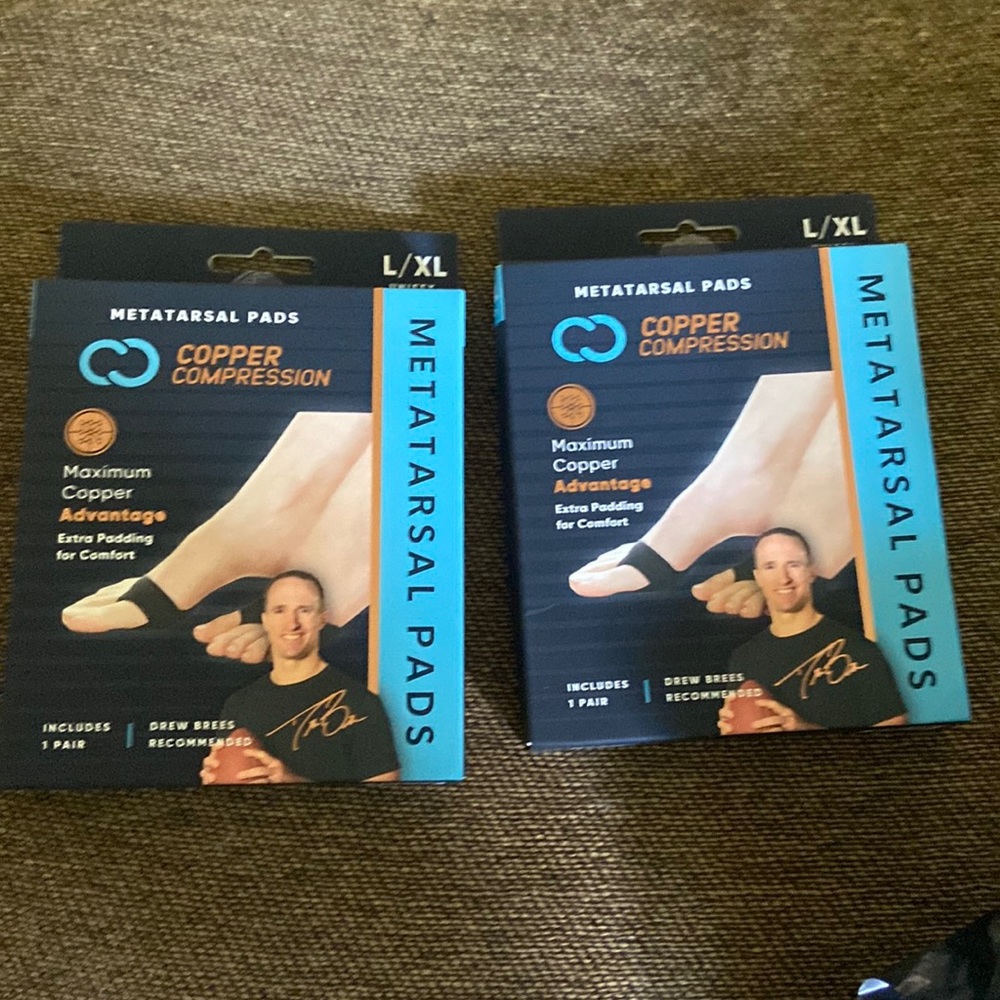Matatarsal pads copper compression 2 pairs